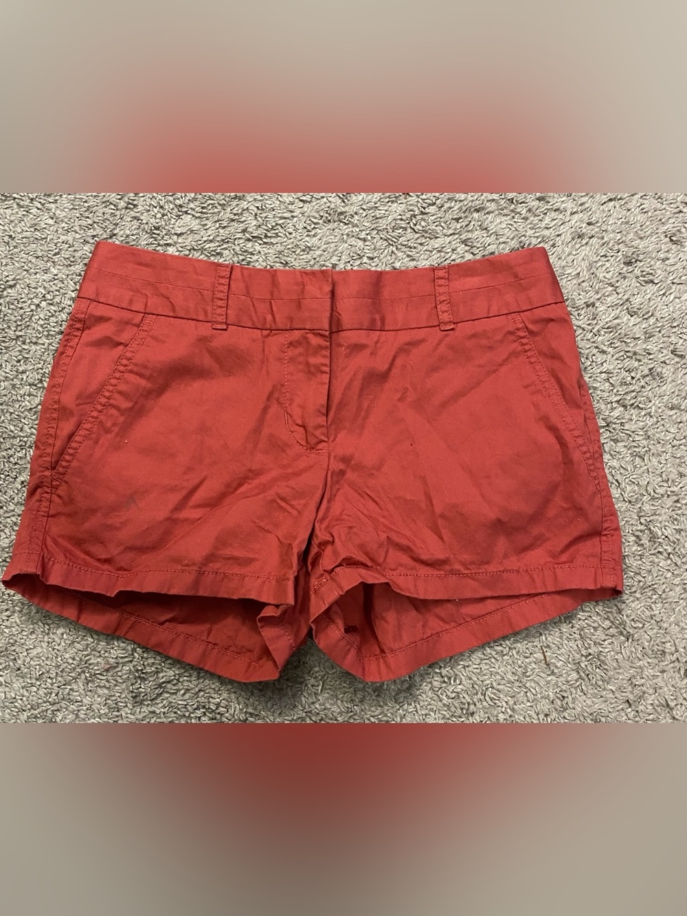 J. Crew Warm Red Cotton Shorts